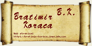 Bratimir Koraca vizit kartica